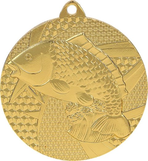 Medal złoty- wędkarstwo - ryba - medal stalowy