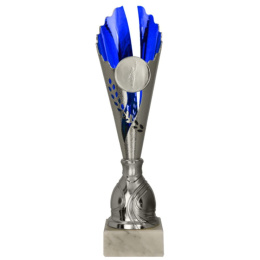 Puchar Plastikowy Srebrno - Niebieski - 7245
