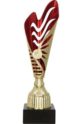 Puchar plastikowy złoto-czerwony 9262